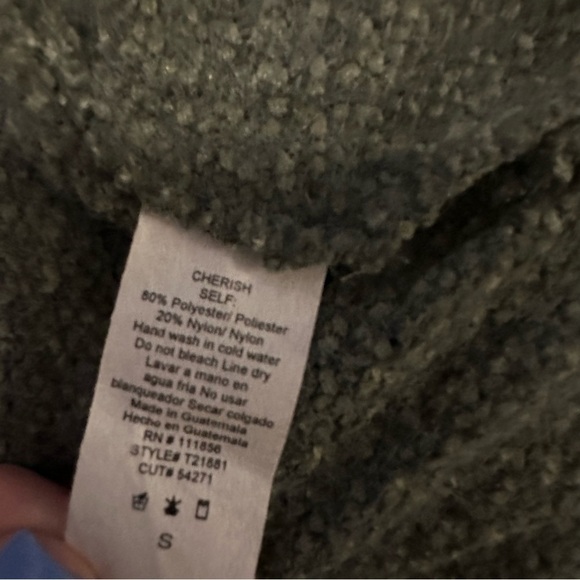 Pink Lily green oversized sweater size S - Picture 7 of 7